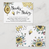 Boeken van Floral Beehive Honey Sweet Bee Boeken v Informatiekaartje (Voorkant / Achterkant)