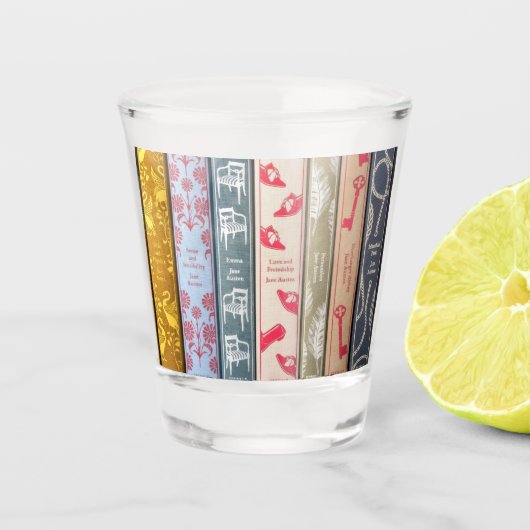 boeken van Jane Austen Shot Glas (Voorkant)