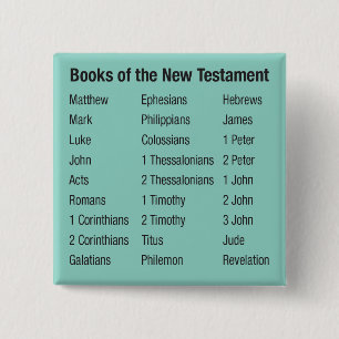 Boeken van New Testament Vierkante Button 5,1 Cm