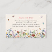Boeken van vlinder en Baby shower van vlinderbloem Informatiekaartje (Voorkant)