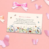 Boeken van vlinder en Baby shower van vlinderbloem Informatiekaartje