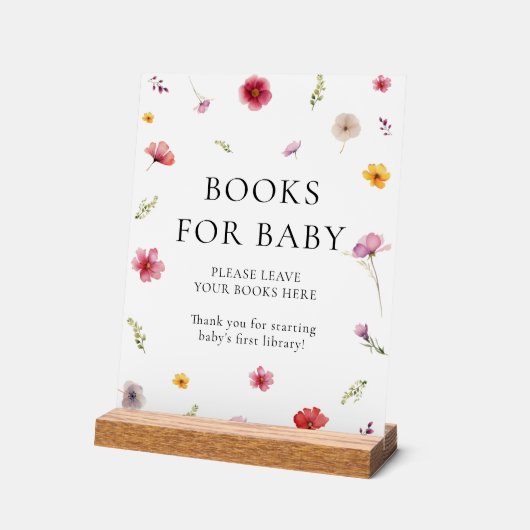 Boeken van wilde Baby showers voor Baby Acryl Bord (Hoek)