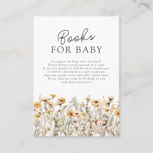 Boeken van wilde Baby showers voor Baby Informatiekaartje (Voorkant)