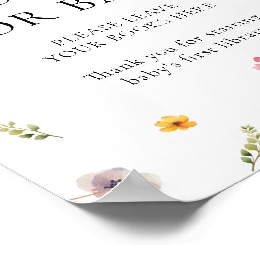 Boeken van wilde Baby showers voor Baby Poster (Hoek)