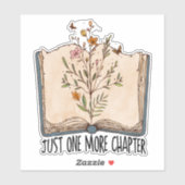 Boeken van wilde bloemen vlinder nog een hoofdstuk sticker (Vel)