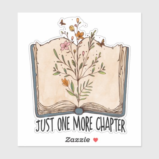 Boeken van wilde bloemen vlinder nog een hoofdstuk sticker (Vel)