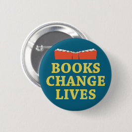 Boeken veranderen levens ronde button 5,7 cm