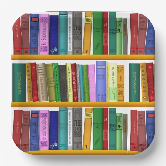 Boeken Verjaardagsfeest Papieren Bordje (Voorkant)