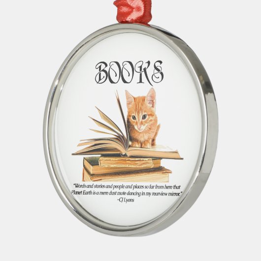 Boeken vervoeren ons... Ornament (Links)