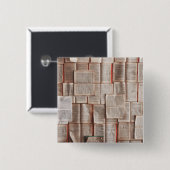  boeken vierkante button 5,1 cm (Voorkant /achterkant)