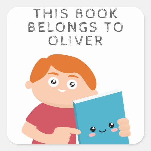 Boeken Vierkante Sticker (Voorkant)