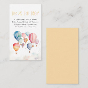 Boeken voor baby aanvraag bijsluiterkaart informatiekaartje