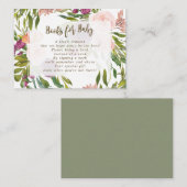 boeken voor baby - aanvraagkaarten griekse bloemen informatiekaartje (Voorkant / Achterkant)