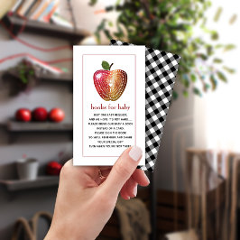 Boeken voor Baby Apple Baby shower Book Request Informatiekaartje