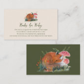 Boeken voor Baby Autumn Woodland Fox Informatiekaartje (Voorkant / Achterkant)
