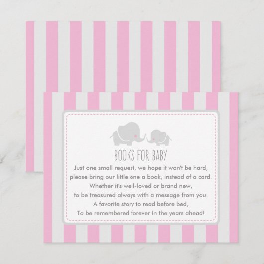 Boeken voor baby - Baby shower Game Kaart (Voorkant / Achterkant)