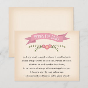 Boeken voor baby - Baby shower Game Kaart