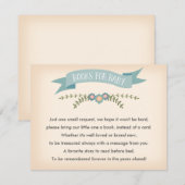 Boeken voor baby - Baby shower Kaart (Voorkant / Achterkant)