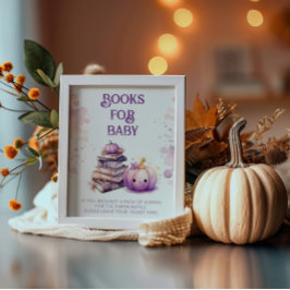 Boeken voor Baby Baby shower Little Pumpkin Herfst Poster