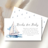 Boeken voor Baby | Baby shower van de zeilboot Informatiekaartje