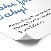 Boeken voor Baby Balloon Elephant Baby shower SIGN Poster (Hoek)