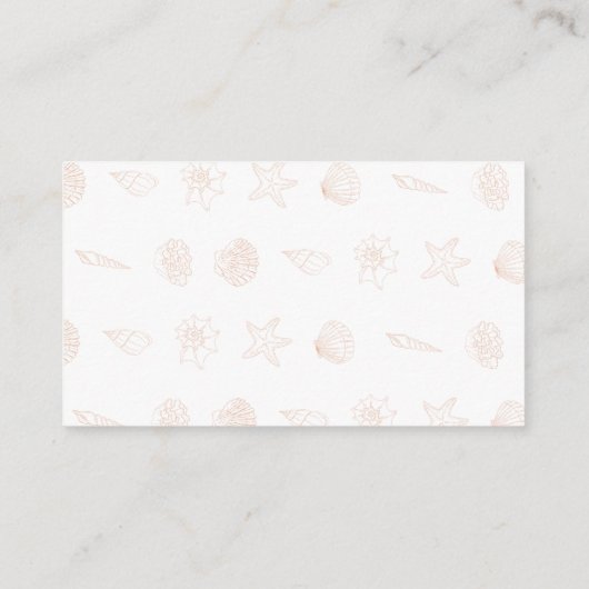 Boeken voor Baby Beach Seashell Baby shower Informatiekaartje (Achterkant)