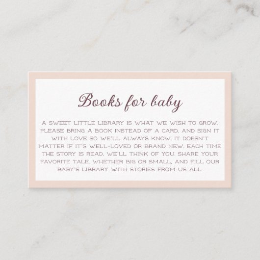 Boeken voor Baby Beach Seashell Baby shower Informatiekaartje (Voorkant)
