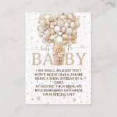 Boeken voor Baby Bearly wait baby shower Informatiekaartje (Voorkant)