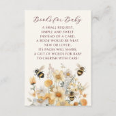 Boeken voor Baby Bee Wildflower Floral Baby shower Informatiekaartje (Voorkant)