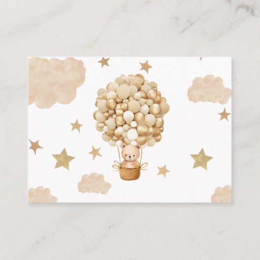 Boeken voor Baby Beer Ballons Neutraal Informatiekaartje (Achterkant)