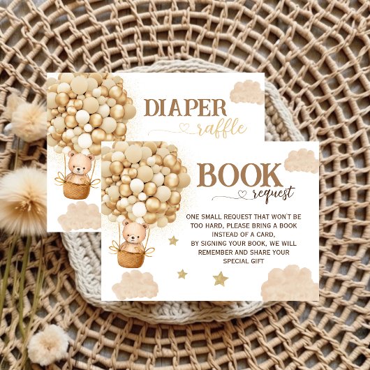 Boeken voor Baby Beer Ballons Neutraal Informatiekaartje