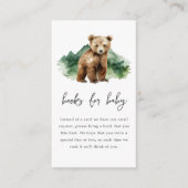 Boeken voor Baby | Beer Cub Baby shower Informatiekaartje (Voorkant)