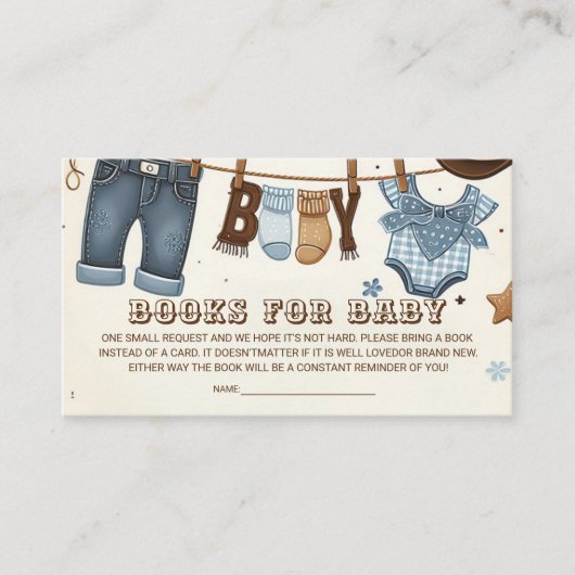 Boeken voor baby-behuizingskaart informatiekaartje (Voorkant)