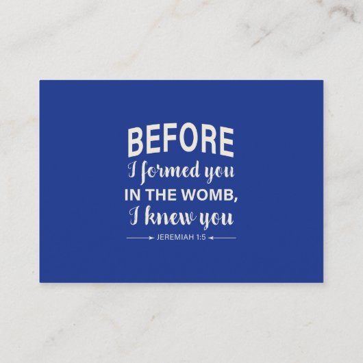 Boeken voor Baby Bible Verse Baby shower Blue Informatiekaartje (Achterkant)