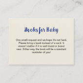 Boeken voor Baby Bible Verse Baby shower Blue Informatiekaartje (Voorkant)