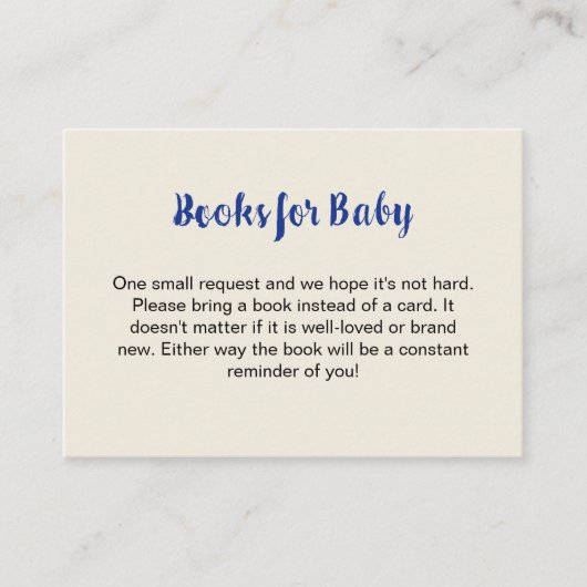 Boeken voor Baby Bible Verse Baby shower Blue Informatiekaartje (Voorkant)
