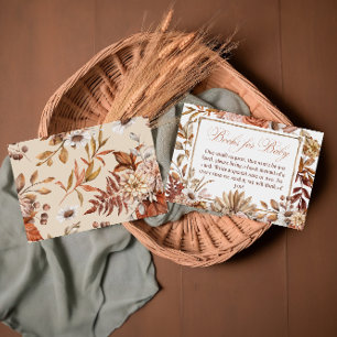 Boeken voor baby bijlage kaart met herfst bloemen