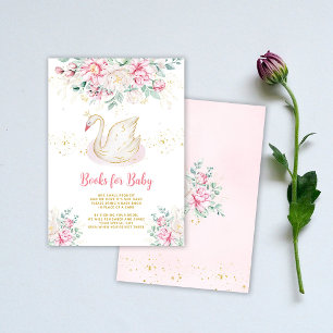 Boeken voor baby bijsluiterkaart met prinses zwaan informatiekaartje