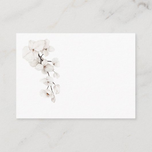 Boeken voor Baby Black White Orchids Baby shower Informatiekaartje (Achterkant)