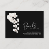 Boeken voor Baby Black White Orchids Baby shower Informatiekaartje (Voorkant)