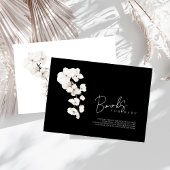 Boeken voor Baby Black White Orchids Baby shower Informatiekaartje