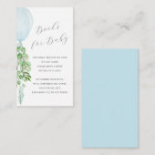 Boeken voor Baby Blauwe Ballonnen Eucalyptus Informatiekaartje (Voorkant / Achterkant)