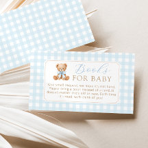 Boeken voor baby Blauwe Gingham Teddybeer