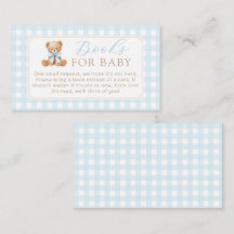 Boeken voor baby Blauwe Gingham Teddybeer
