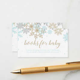 Boeken voor Baby Blauwe Gouden Sneeuwvlok Bijgevoe Informatiekaartje
