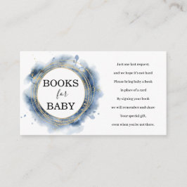 Boeken voor baby blauwe jongen baby shower bijgevo informatiekaartje