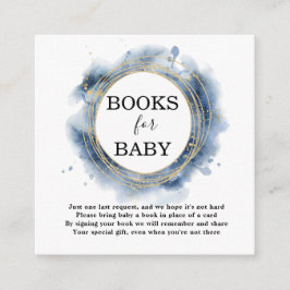 Boeken voor baby blauwe jongens baby shower bijgev informatiekaartje