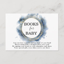 Boeken voor Baby Blauwe Jongens Baby Shower Bijlag Informatiekaartje