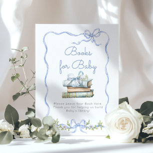 Boeken voor baby Blauwe strik Nieuw hoofdstuk baby Poster