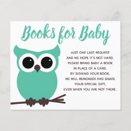 Boeken voor Baby Blauwgroen Owl Baby shower nodige